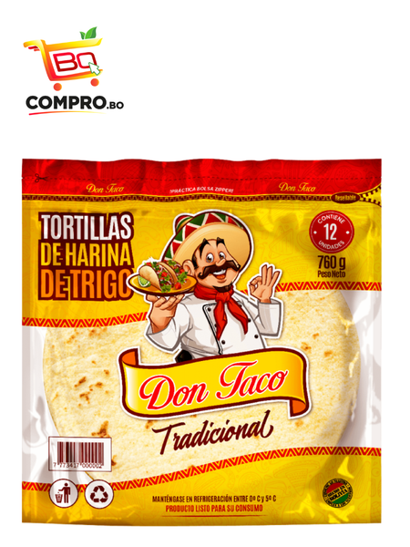 TORTILLA GRANDE DE TRIGO DON TACO 760G