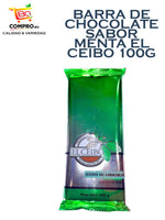 BARRA DE CHOCOLATE SABOR MENTA EL CEIBO 100G
