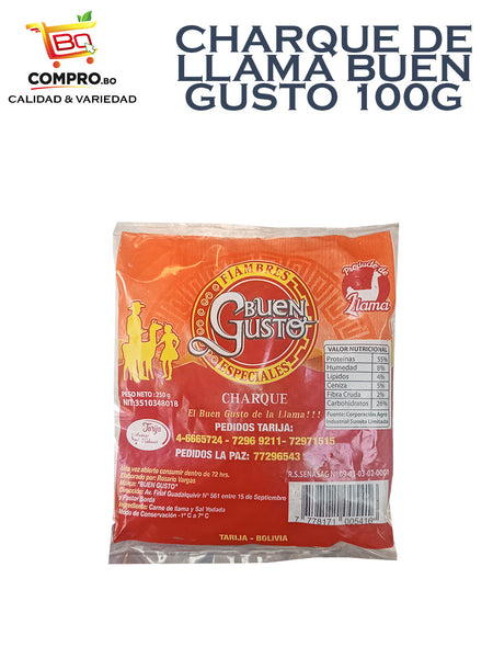 CHARQUE DE LLAMA BUEN GUSTO 100G