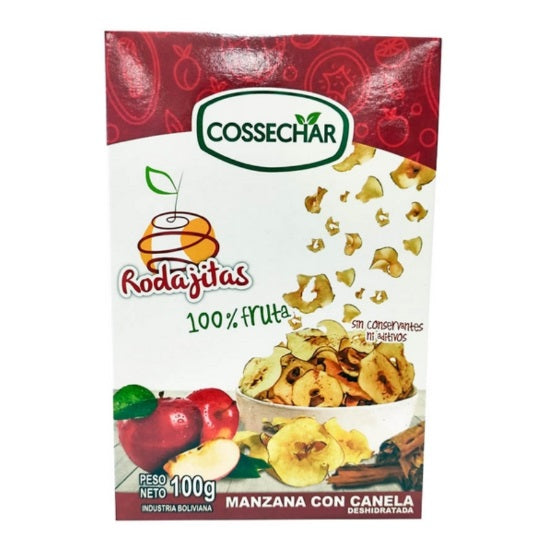 FRUTA DESHIDRATADA MANZANA CON CANELA COSSECHAR 100G