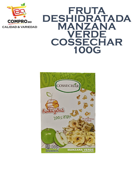 FRUTA DESHIDRATADA MANZANA VERDE COSSECHAR 100G