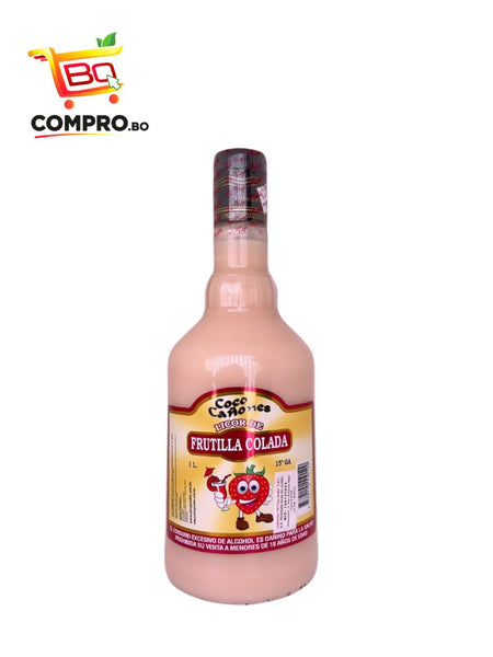 LICOR DE FRUTILLA COLADA COCO CAÑONES EL VIEJO ROBLE 750ML