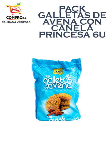 PACK GALLETAS DE AVENA CON CANELA PRINCESA 6U
