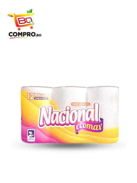 PAPEL HIGIENICO NACIONAL DH ECOMAX 12 ROLLOS