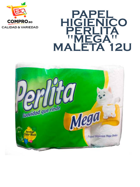 PAPEL HIGIENICO PERLITA "MEGA" MALETA 12U