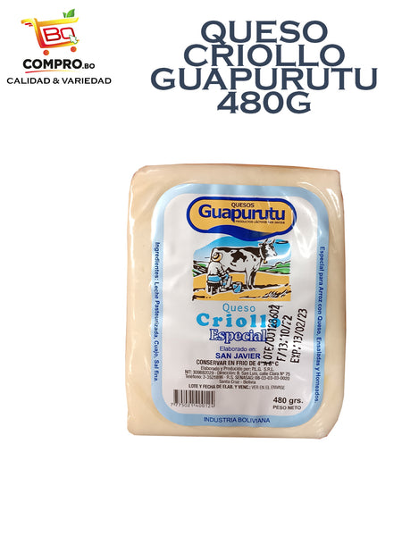 QUESO CRIOLLO GUAPURUTU 480G