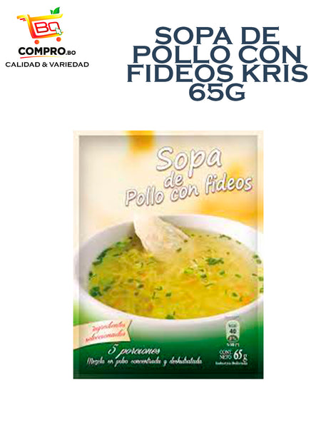 SOPA DE POLLO CON FIDEOS KRIS 65G